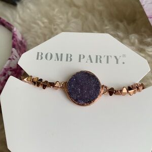 Bomb Party dripping in druzy bracelet.